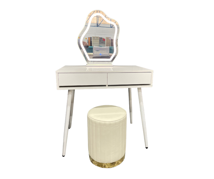 Moden Selfie Dressing Table With Stool and Lighting Mirror
