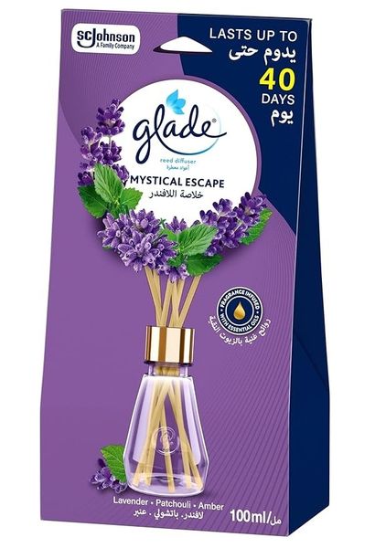 Glade Mystical Escape Reed Diffuser Air Freshener Lavender 100ml 40 Days