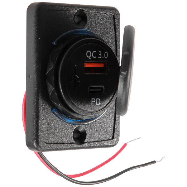 Car Charger Socket 18W And Qc 3 0 Usb For Car Boat Marine Rv Mobile