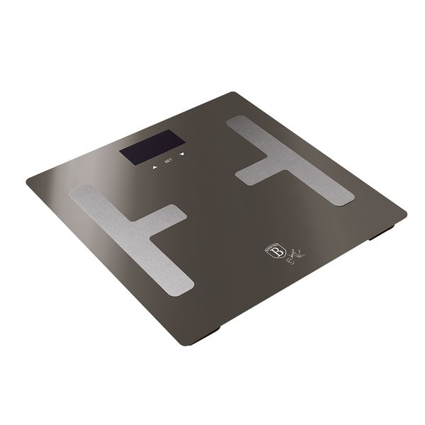 Berlinger Haus 150kg Tempered Glass Digital Bathroom Scale - Carbon Edition