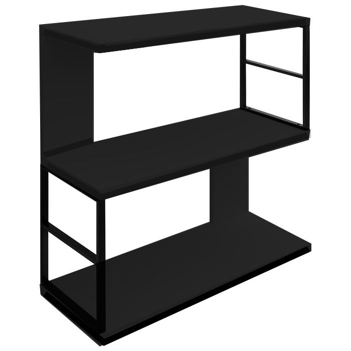 Modern Floating 3Tier Stack Bookshelf Black Buy Online in South