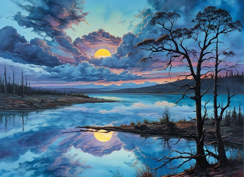 Modern Canvas Wall Art Home Decor - Serene Lake