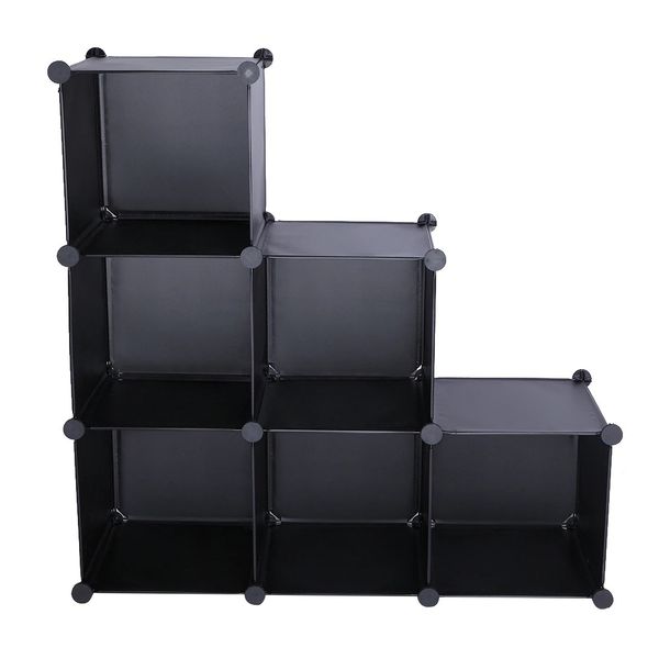 HomeFX Adjustable DIY 6 Cube Storage Organizer Set