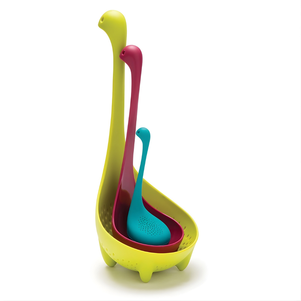 Bestby - 3Piece Loch Ness Monster Kitchen Ladle, Strainer &amp; Tea Infuser Set