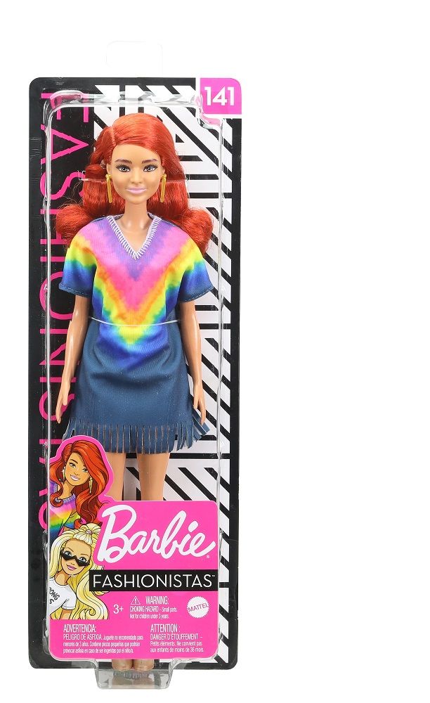 Barbie Fashionistas Doll 141 with Long Red Hair & TieDye Fringe