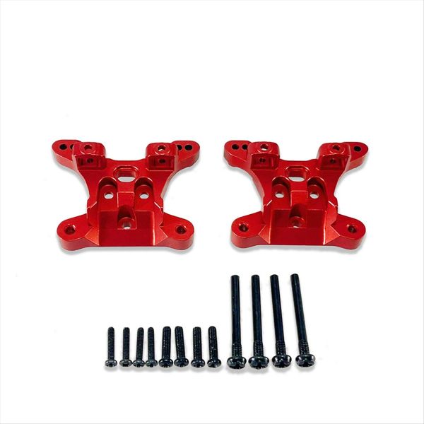 Aluminium Alloy Front and Rear Universal Shockmount for Scy1/16 Red