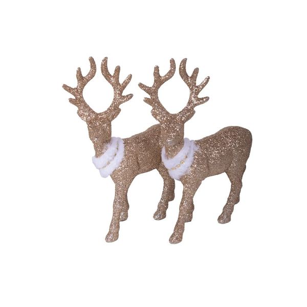 Gold Christmas Reindeer Set