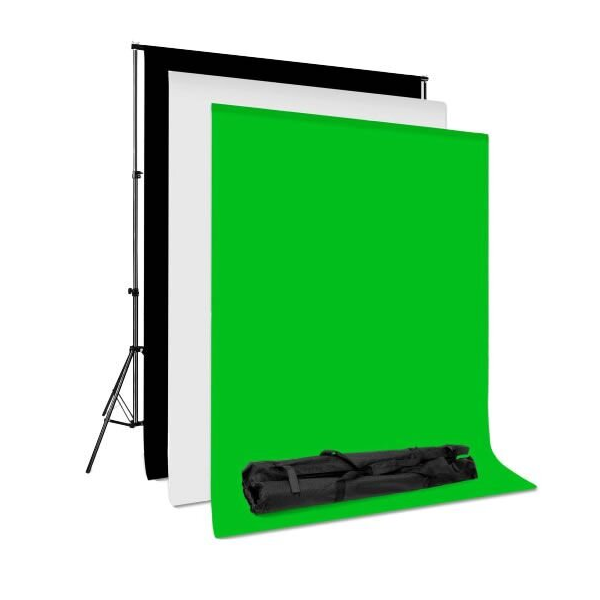 3m x 2m Photography Backdrop Stand With Three Backdrop