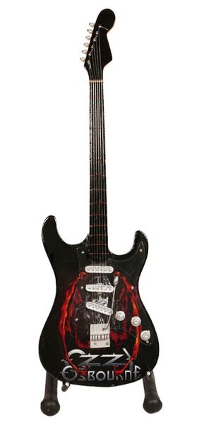 Ornamental Mini Wooden Guitar - Ozzy Osbourne 7xm x 24cm