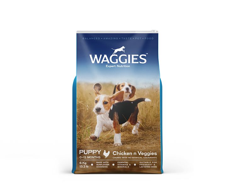 Waggies - Puppy Chicken &amp; Veggie - 6kg