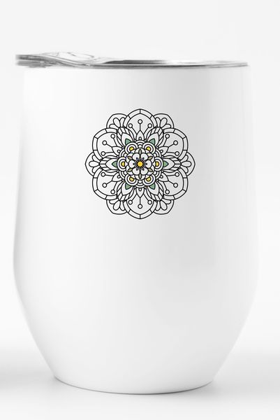 Stainless Steel Double Wall Tumbler: Mandala