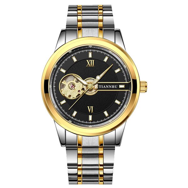 Automatic Mechanical Movement Watch men Business Stainless Steel Wristwatch