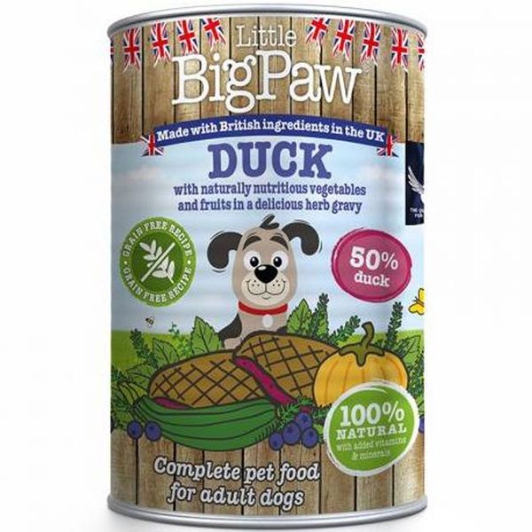 Little Big Paw Wet Dog Food - Duck in Gravy - 12 x 390g