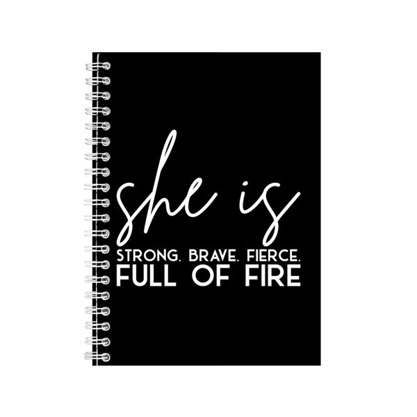 Strong A5 Notebook Spiral Lined Motivational Saying Graphic Notepad Gift153