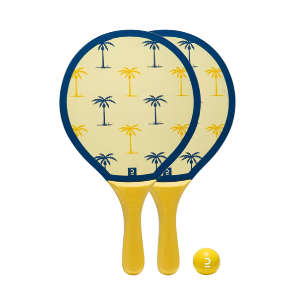 Sandever Decathlon Beach Tennis Racket Set Woody Racket - Yellow