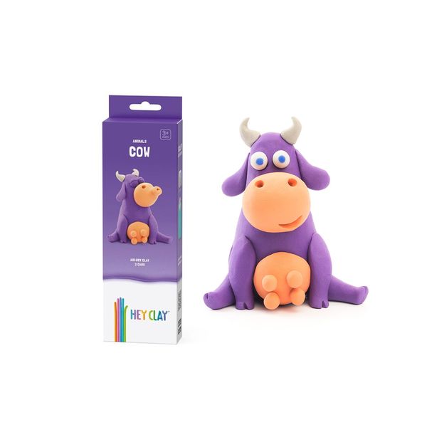Hey Clay: Modelling Air-Dry Clay with Fun Interactive App - Cow, 3 Cans