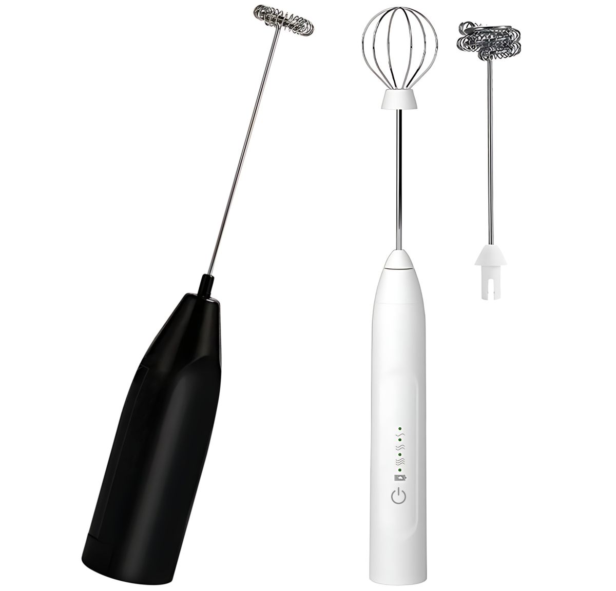 USB Rechargeable Egg Whisking Milk Frother + Battery Operated Milk