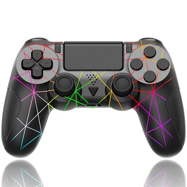 Wireless Controller for PS4 Crack Custom Design with RGB Light