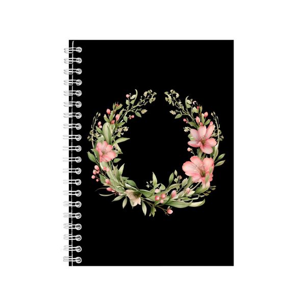 Wreath 2 A5 Notebook Spiral Lined Trendy Notepad Spring Idea 393