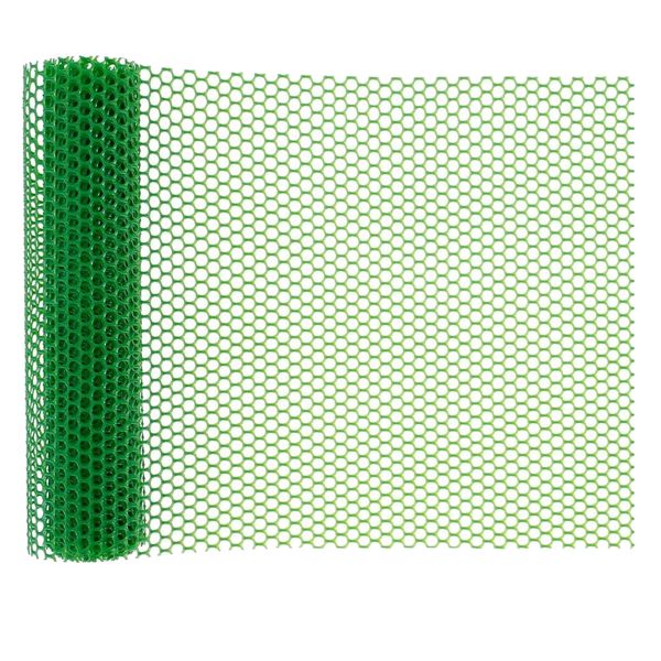 Garden Plastic Chicken &amp; Balcony Safety Wire Mesh Fence Net Roll - 6m