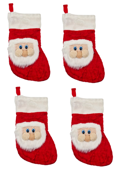 4-Pack Jolly Santa Stocking