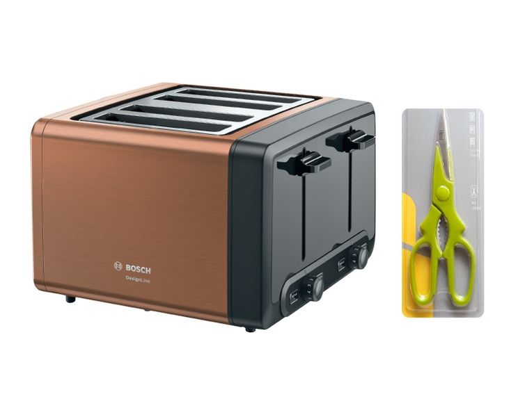 Bosch Design Line 4-Slice Elegant Copper Toaster + Kitchen Shears