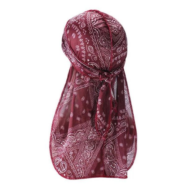 Durag Kings - Durag - Paisley Maroon - Silky Finish