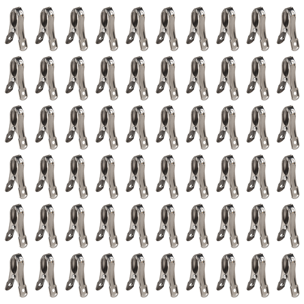 60 PCS Greenhouse Clamps Made of Stainless Steel for Netting,Garden