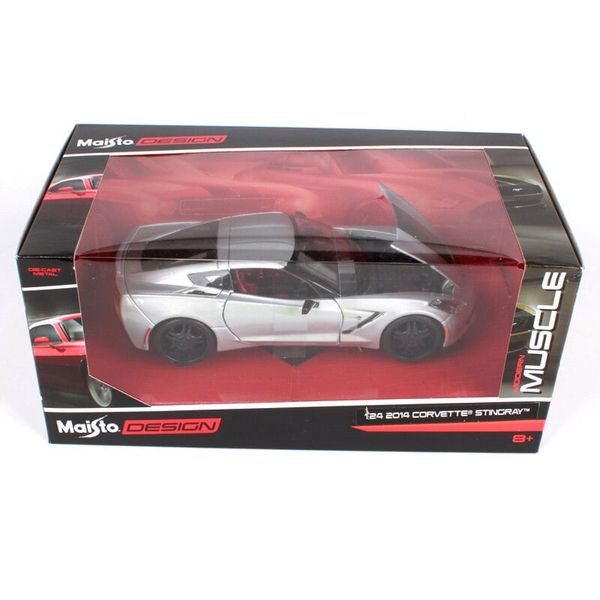 Maisto-1/24 2014 Corvette Stingray-Silver