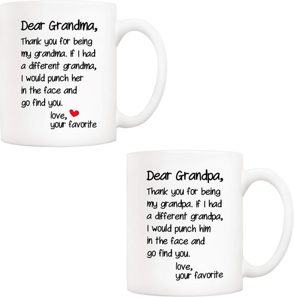Dear grandparents-Father's day-Mother's day-Valentines-Christmas Mug