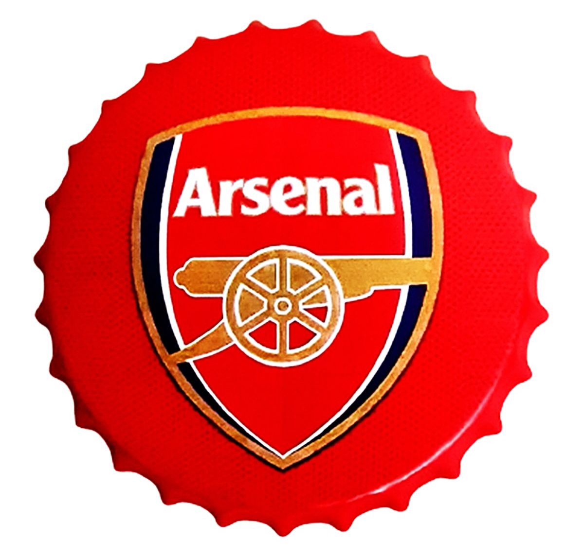 ARSENAL Football Vintage Style Metal Bottle Cap Sports Bar Decor Sign