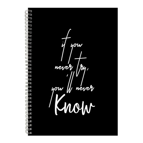 Know A4 Notebook Spiral Lined Motivational Sayings Graphic Notepad Gift 226