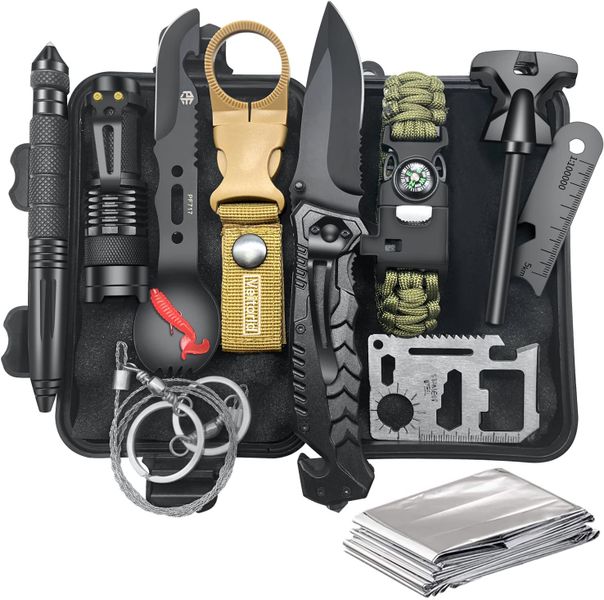 12-in-1 Survival Gear and Equipment-Safety Survival Tools
