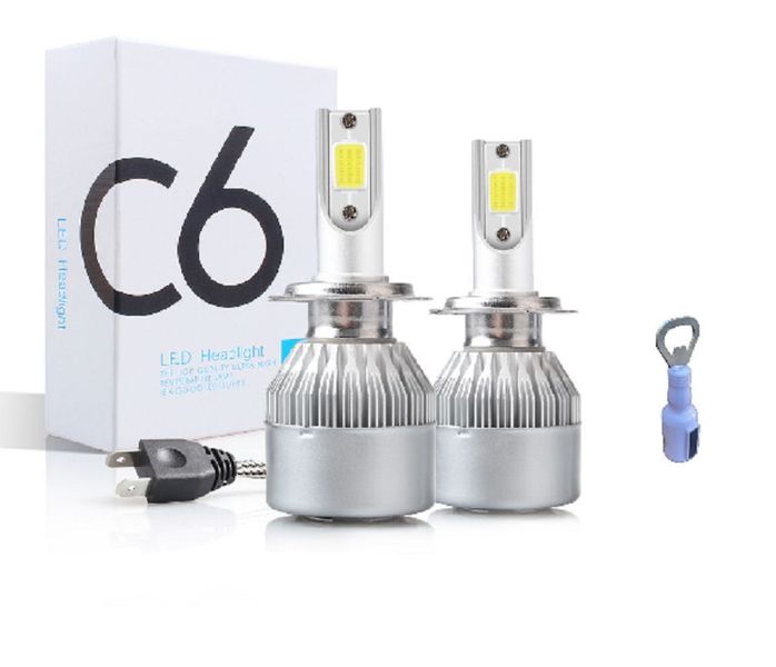 H7 Car Headlight Bulbs 2 Pin Plug LED Head Light- Set Of 2