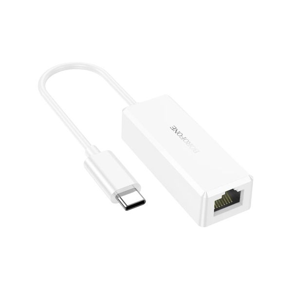Borofone Portable OTG Ethernet Adapter USB-C to RJ45 - DH7