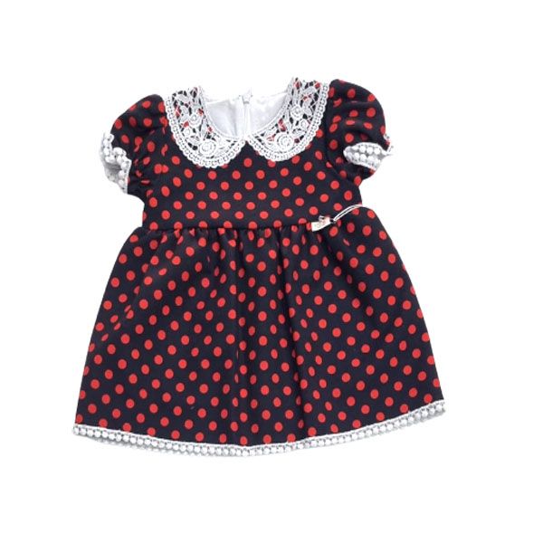 Little People Shop: Baby Girls Red and Black Polka Dot Dress | Buy ...