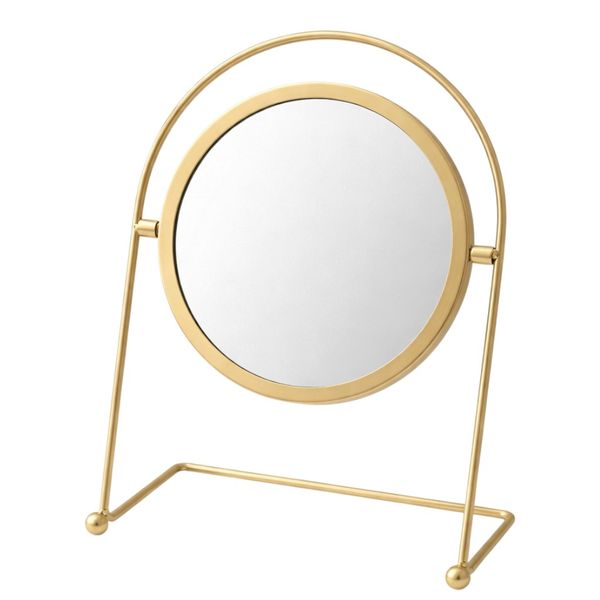 Elegant Metal Desktop Mirror