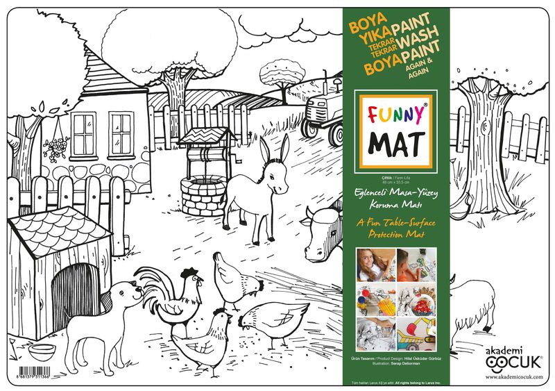 FUNNY MAT - Farm Life &amp; Deep Sea with 6 pens (2 Mats)