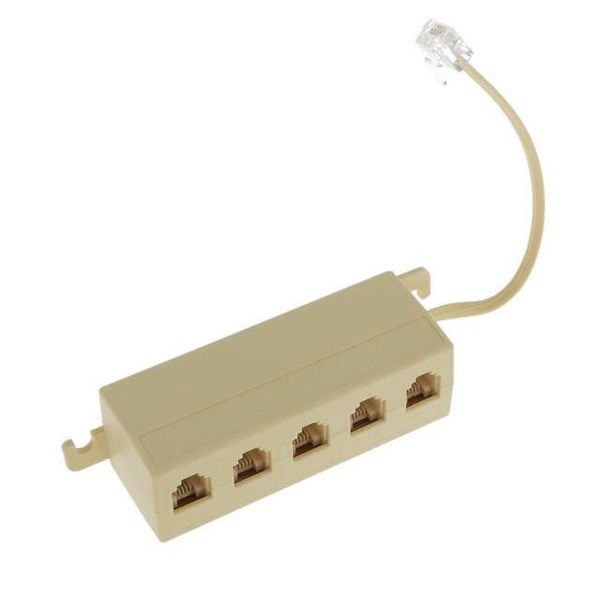 RJ11 5 Way Splitter Connector Adapter 2 PCS