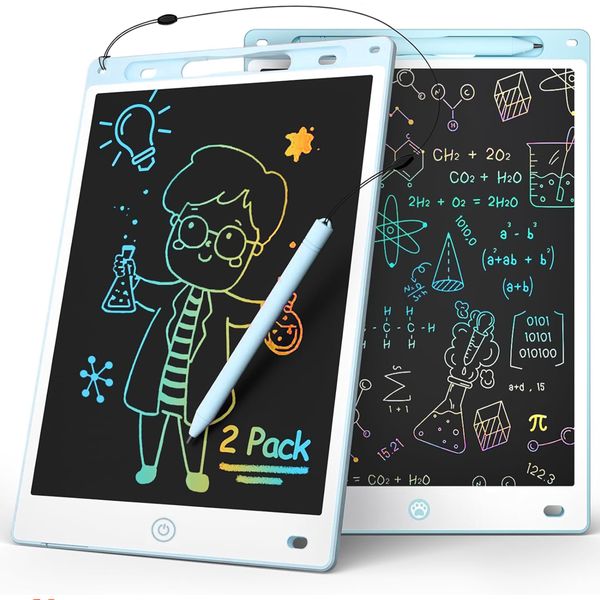 12" LCD Writing Tablet Kid Erasable Drawing Doodle Board with Pen - 2pcs