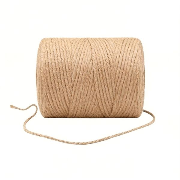 2mm Natural Jute Twine Rope for Crafts, Gardening, Gift Wrapping