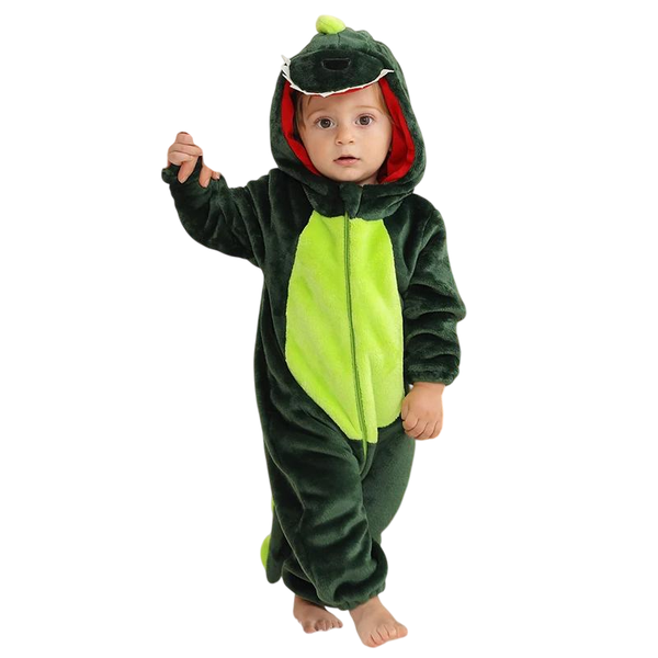 Dark Green Dinosaur Onesie