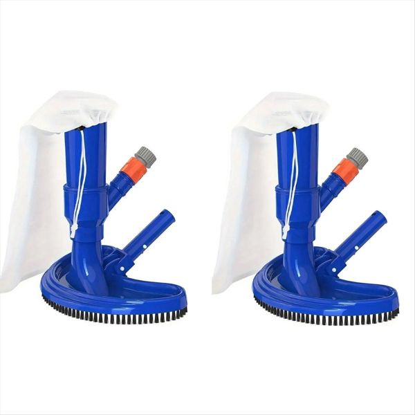 Portable Pond Vacuum Jet Underwater Cleaner with Brush Bag Blue Crescent Pr