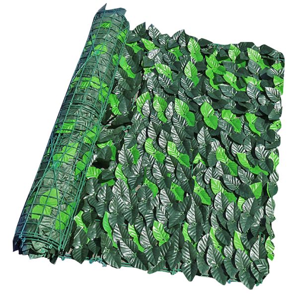 Garden Mixed Green Artificial Camouflage Privacy Screen Leaf Fence (3x1m)