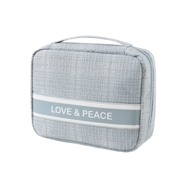 Soft-Touch Travel Cosmetic and Toiletry Bag - Blue