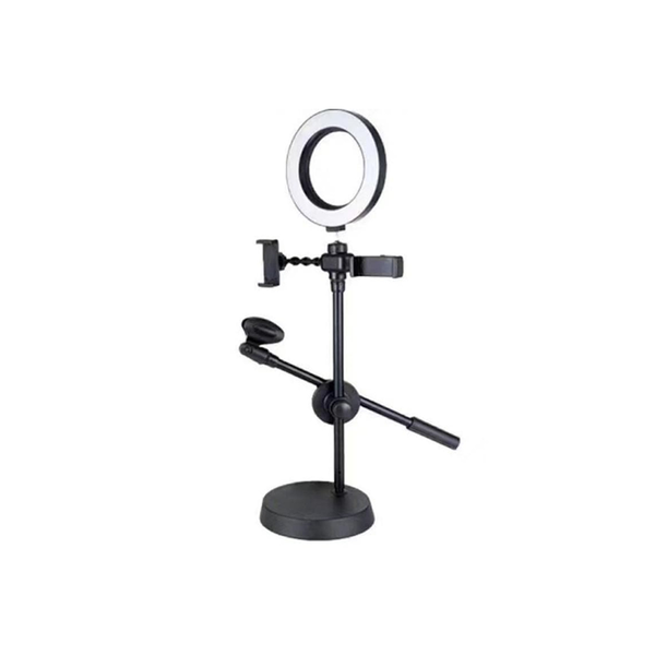 4 In 1 Mobile Stand With Light And Mic Holder