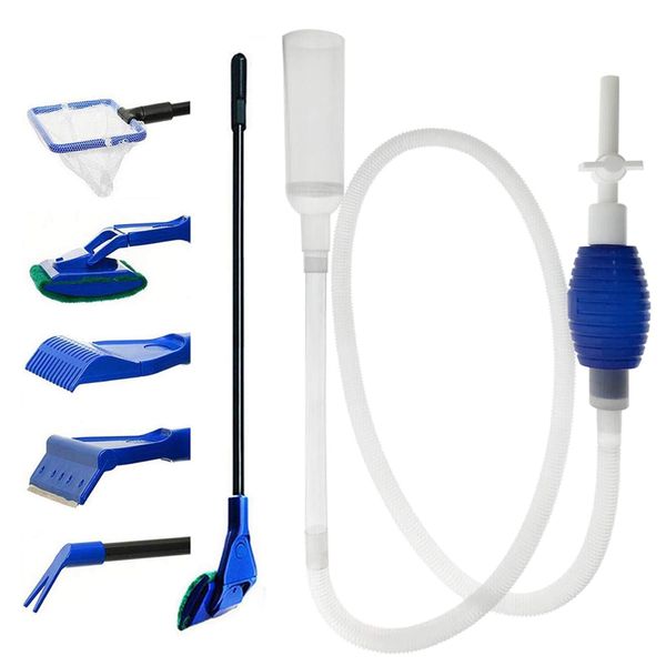 5 in 1 Fish Tank Aquarium Cleaning Tools Set Cleaning Algae Scrapers Set