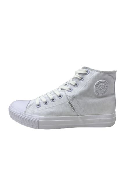Men's Hi-Top Canvas Sneakers - White
