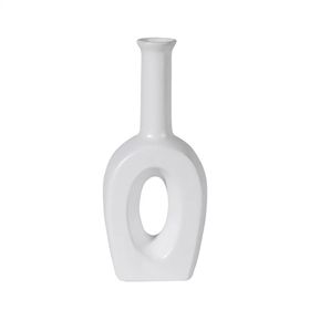 Nordic Oval Center Cutout White Vase | Buy Online in South Africa