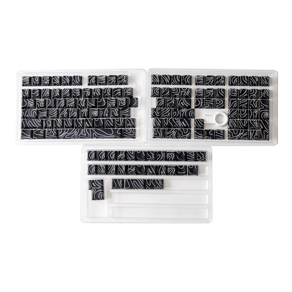 131 Keys PBT Keycaps Set Thermally Sublimated Side Engraved black